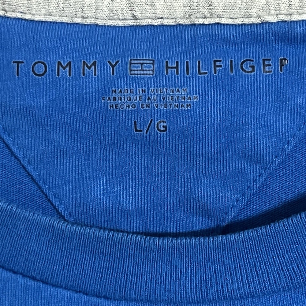 Tommy Hilfiger Blue Graphic T-shirt Short Sleeve Woman's Size Large - Picture 4 of 9